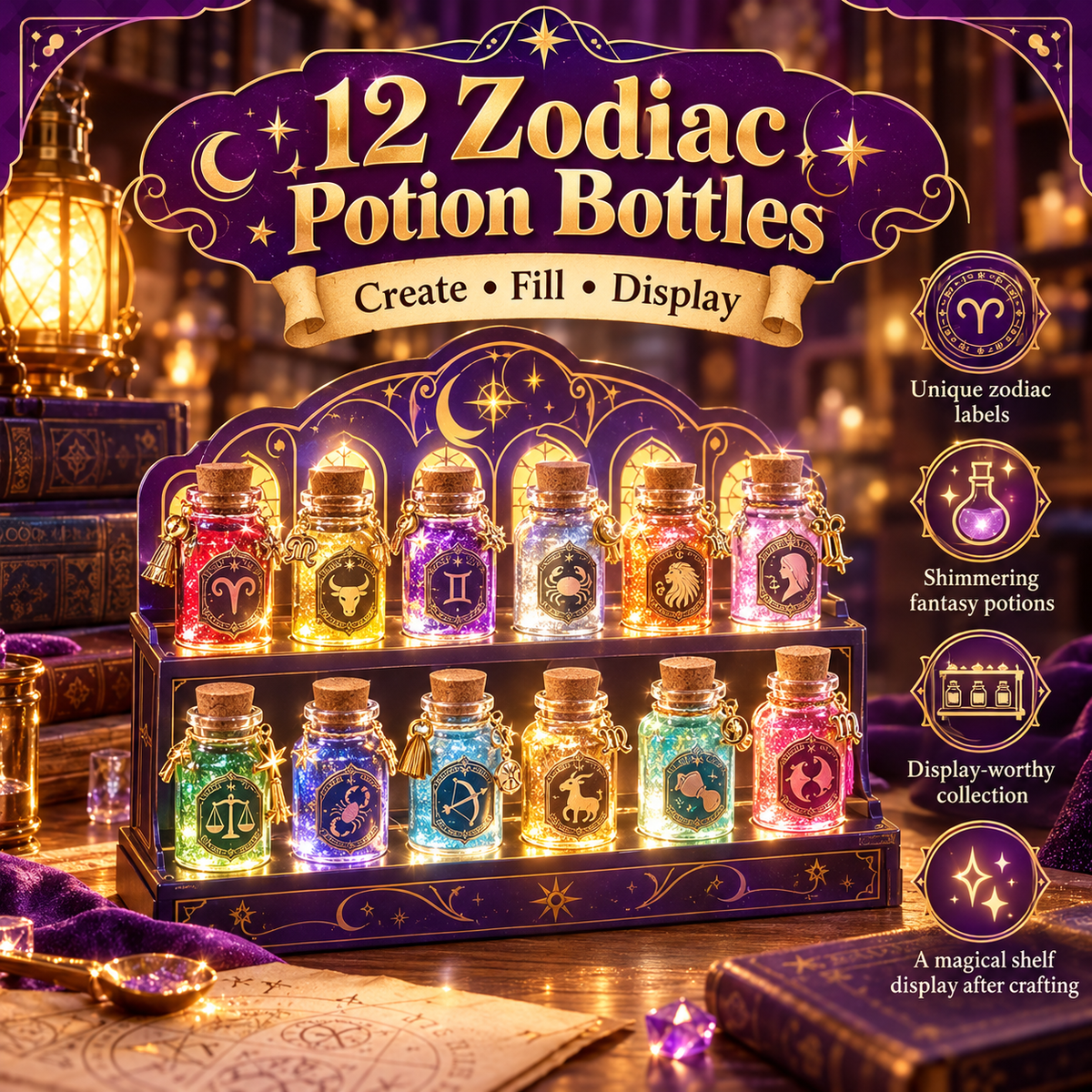 🔮✨ Starlit Wish Potion Lab – DIY Zodiac Magic Potion Making Kit