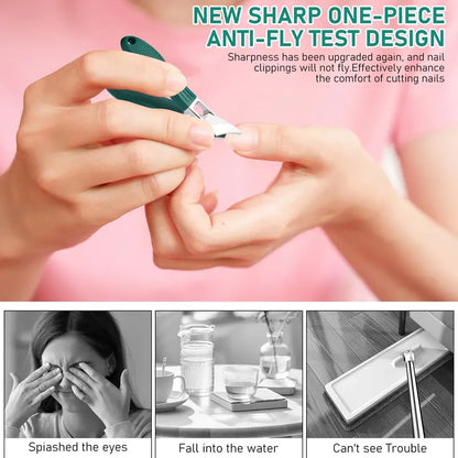 Sharp Eagle Bevel Slant Nail Clippers 3 Pack, Beveled Edge Toe & Finger Nail Trimmers