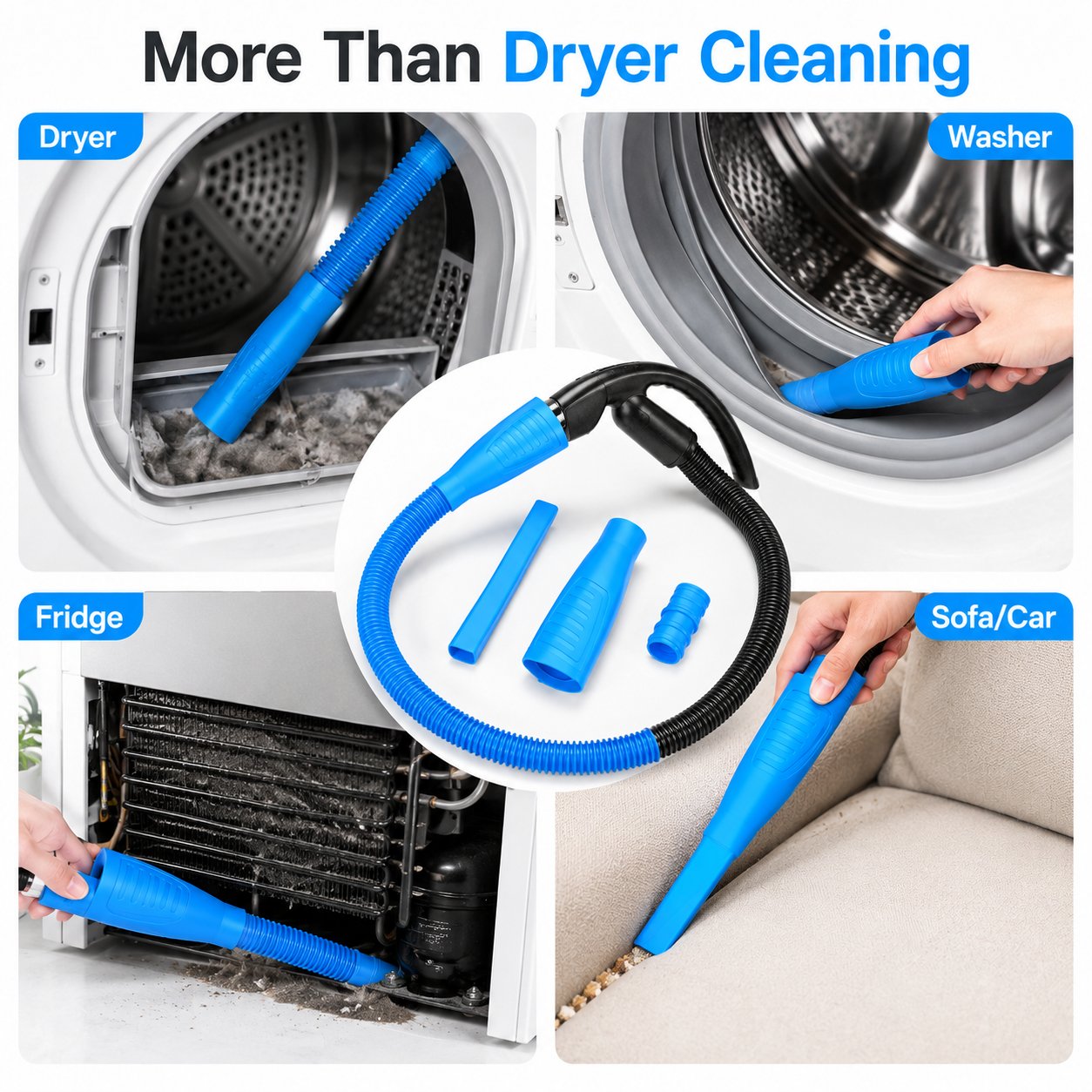 Dryer Vent Cleaner Kit / Vacuum Hose Attachment-2 PCS