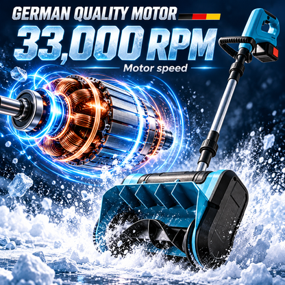 52.8" Foldable Brushless Cordless Snow Shovel – 21V 18,000mAh Battery Included,Perfect for Walkways & Patios