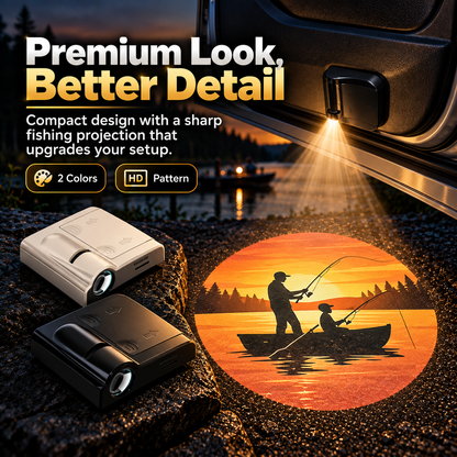 🐟 Night Fishing Car Door Logo Projector Light