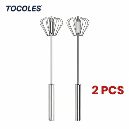 Stainless Steel Hand-Push Rotary Whisk