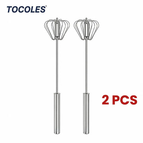 Stainless Steel Hand-Push Rotary Whisk