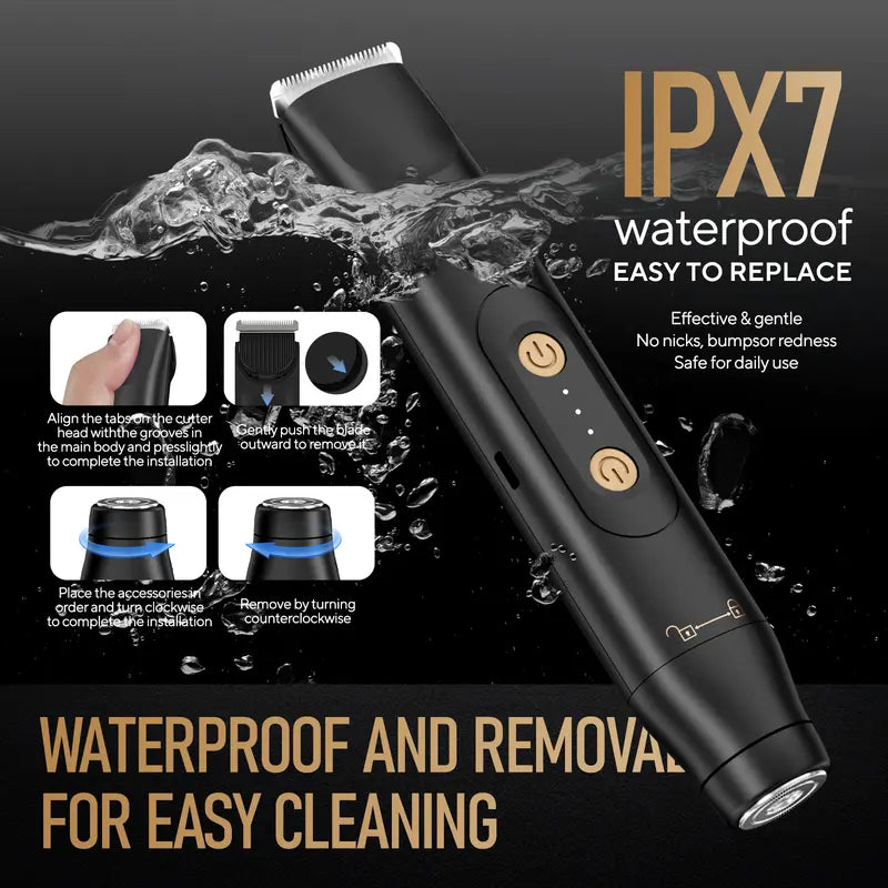 Electric Groin Hair Trimmer for Men,Nose Hair Trimmer