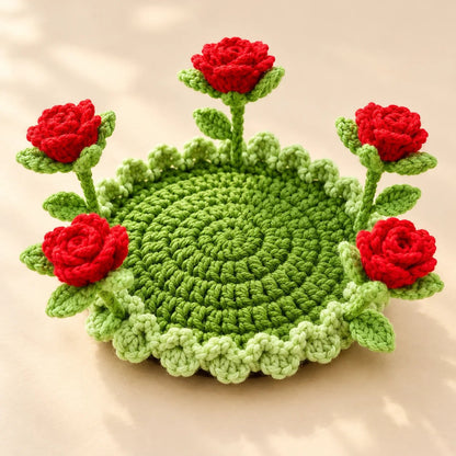 Handmade Crochet Floral Coaster | Everlasting Table Art 🌸