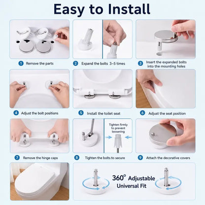 🔥LAST DAY 49% OFF - 🚽 Universal Toilet Seat Expansion Bolts | Stop Wobbly Loose Toilet Seats