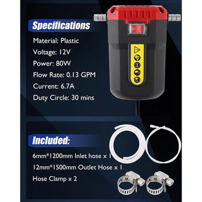 12V 80W Oil Extractor Pump