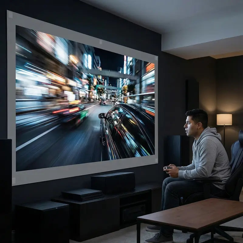🏠🎬100inch 4K UHD Anti-Light Foldable Portable Projector Scree
