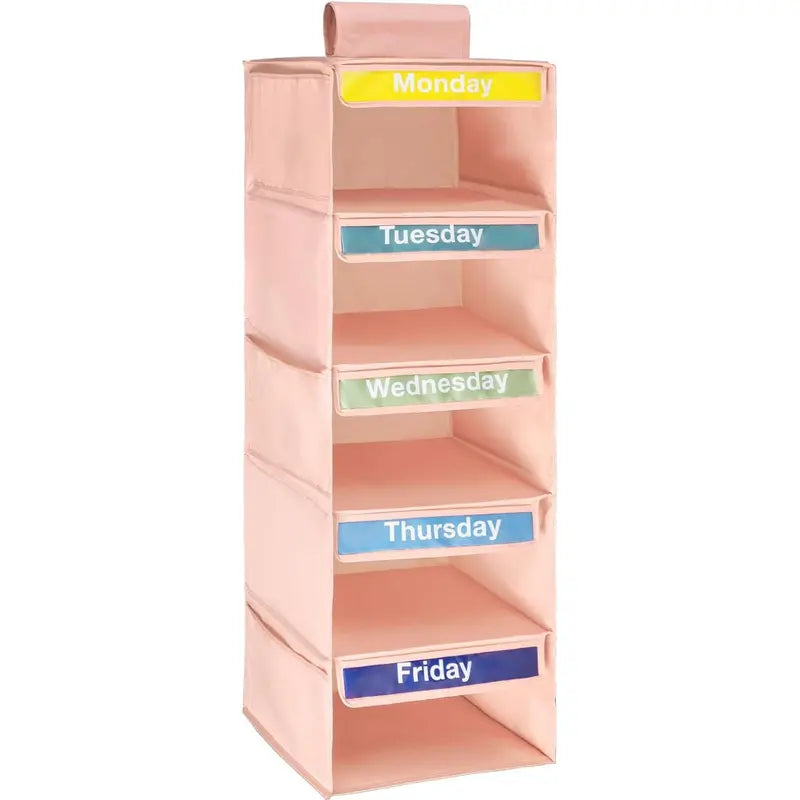 Hanging Clothes Storage Bag, Monday-to-Friday Closet Organizer