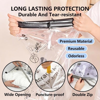 🔥 BIG SALE 49% OFF🔥Cordless Travel Vacuum Storage Compression Bag Set – 15-Pack in 3 Sizes