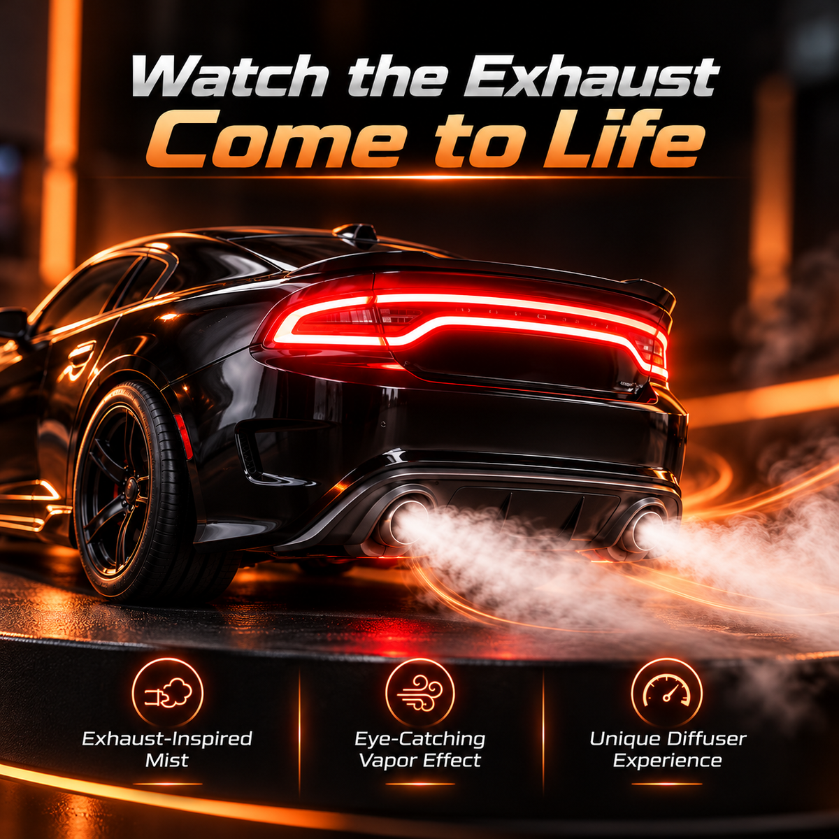 🔥 Racing Car Aroma Diffuser – Realistic Exhaust Mist Effect, Mini Sports Car Desk Decor & Unique Gift for Car Lovers