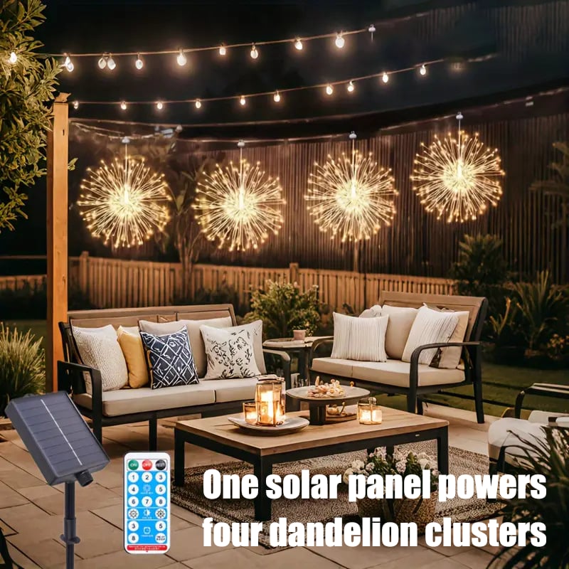 🌓Last Day 49% OFF-🎆 4-Pack Solar Fireworks Lights — 480 LEDs