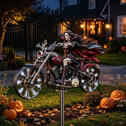 🔥 53% OFF – Halloween Motorcycle Windmill Yard Stake 🎃🏍️