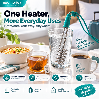 🔌 Portable Immersion Water Heater – Compact Plug-In Design for Small Spaces