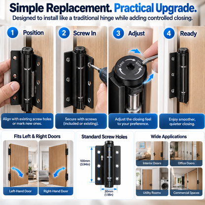 🚪 Soft-Close Self-Closing Door Hinge – Smooth, Controlled & Quieter Closing