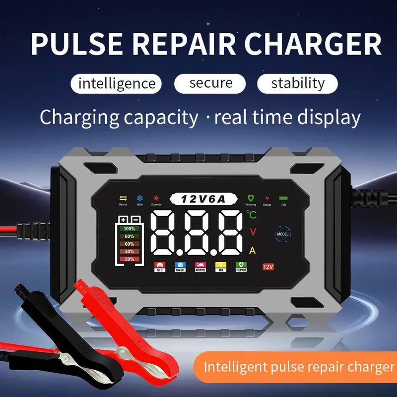 12V6A Plug-in Intelligent Lead Acid Battery Charger & Maintainer
