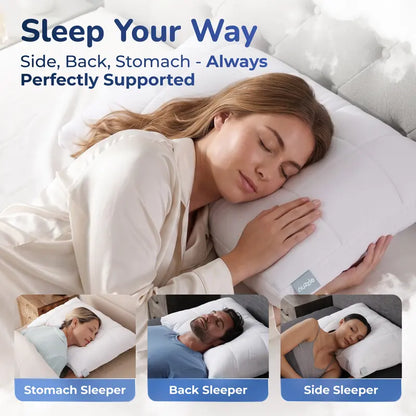 Luxury Cooling Pillow with 3-in-1 Adjustable Support 💤