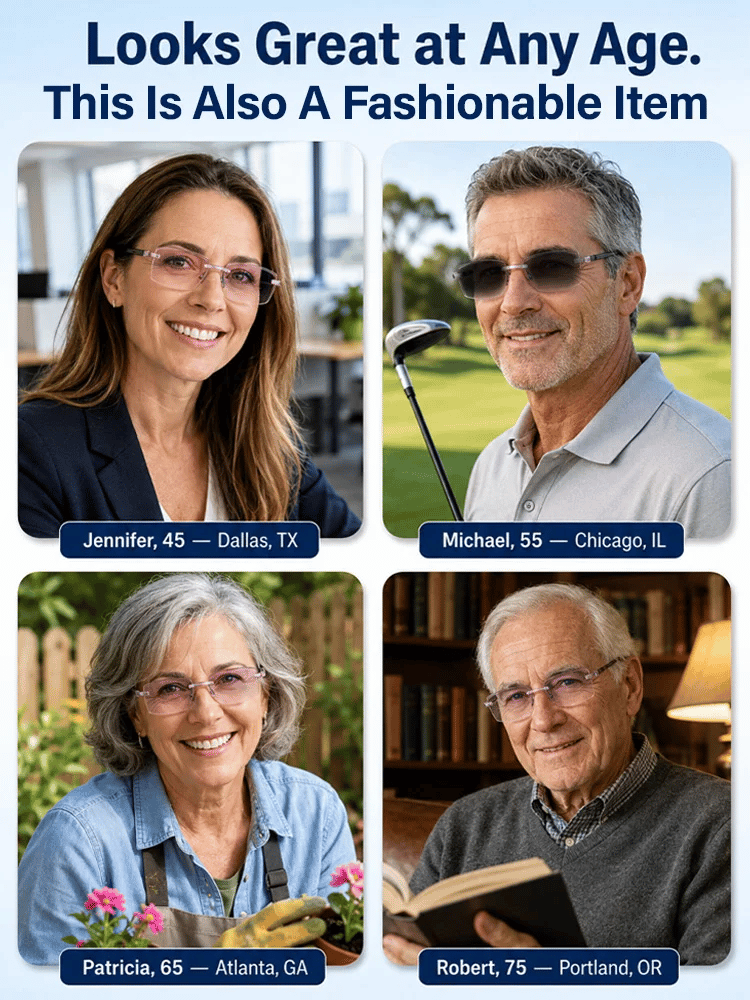 Rediscover Clear Vision  –   Smart Zoom Diamond-Cut Reading Glasses