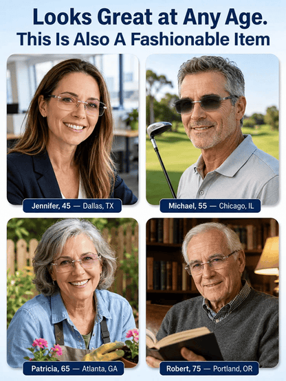 Rediscover Clear Vision  –   Smart Zoom Diamond-Cut Reading Glasses