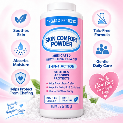 🌸 DryComfort™ Skin Comfort Powder – 💧 Daily Moisture & Friction Care