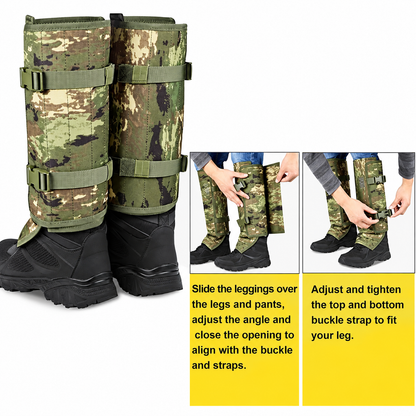 Snake-Resistant Outdoor Leg Gaiters – Adjustable Heavy-Duty Protection