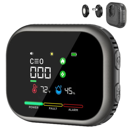 6-in-1 Portable Detector with Natural Gas & Temperature Humidity Sensors