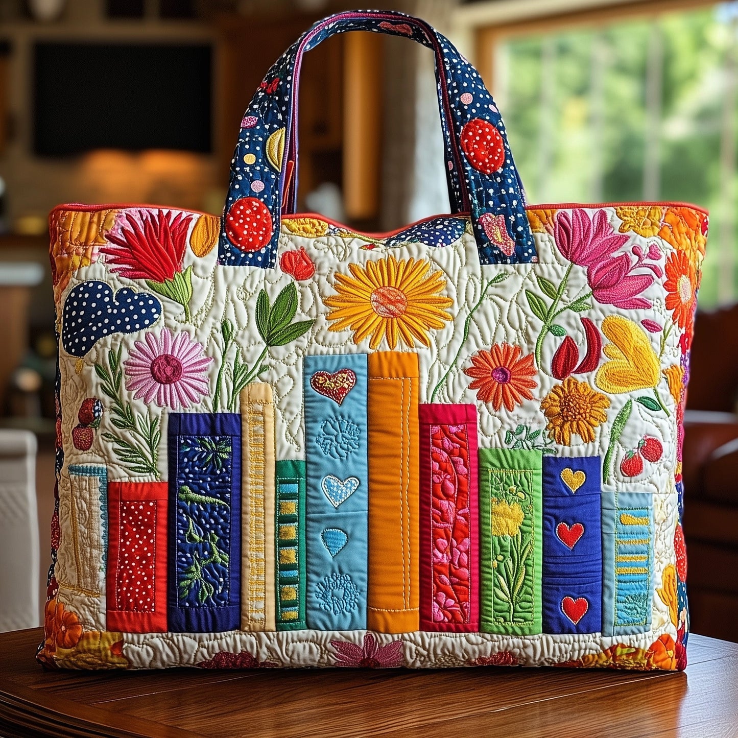 Retro Hippie Van Quilted Tote – Boho Style Meets Everyday Function 🌈🌸