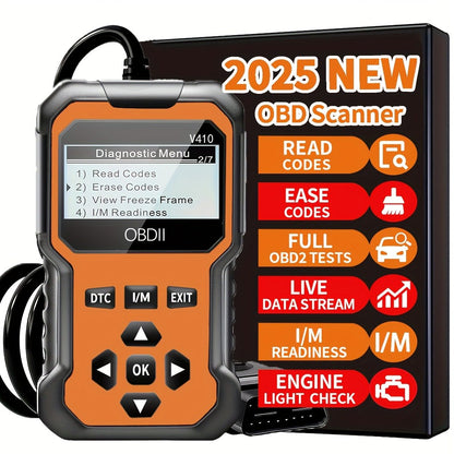 💥2025 Newest Enhanced Universal OBDII Scanner V410 Car Engine Fault Code Reader Diagnostic Tool