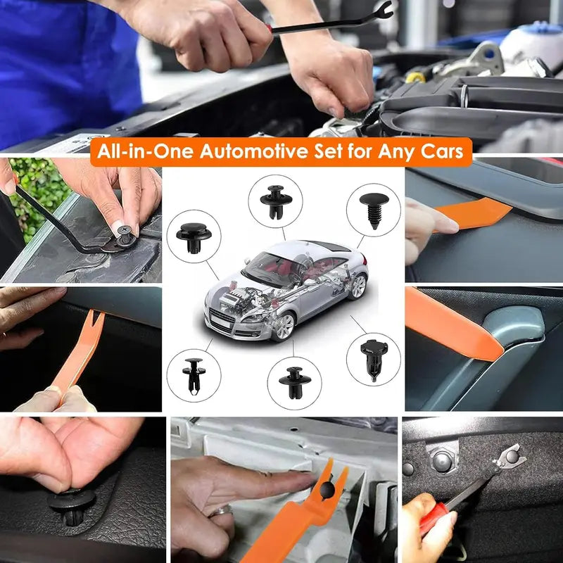 925-Pack Heavy-Duty Sel-Locking Nylon Push Rivets