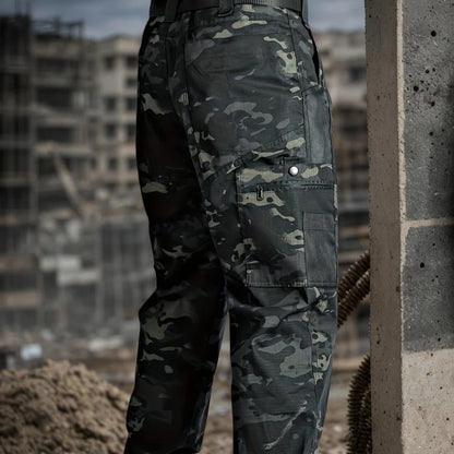 🔥Buy 2 Free Shipping👖Men's Solid Color Camouflage Printed Pocket Zipper Waterproof Tactical Work Pants
