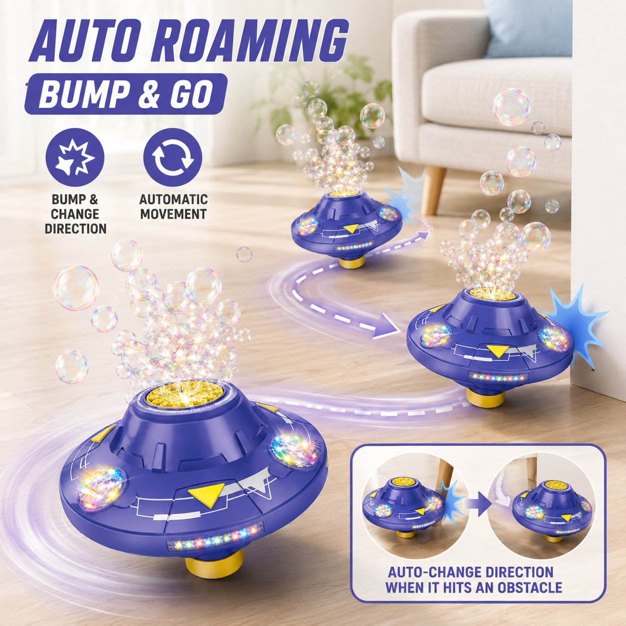 UFO Moving Bubble Machine