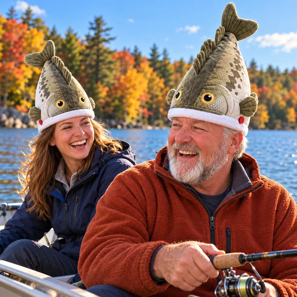 🐟🎣Funny Fish Head Hat—— The Hat That Turns Any Fishing Day Into the Group Photo