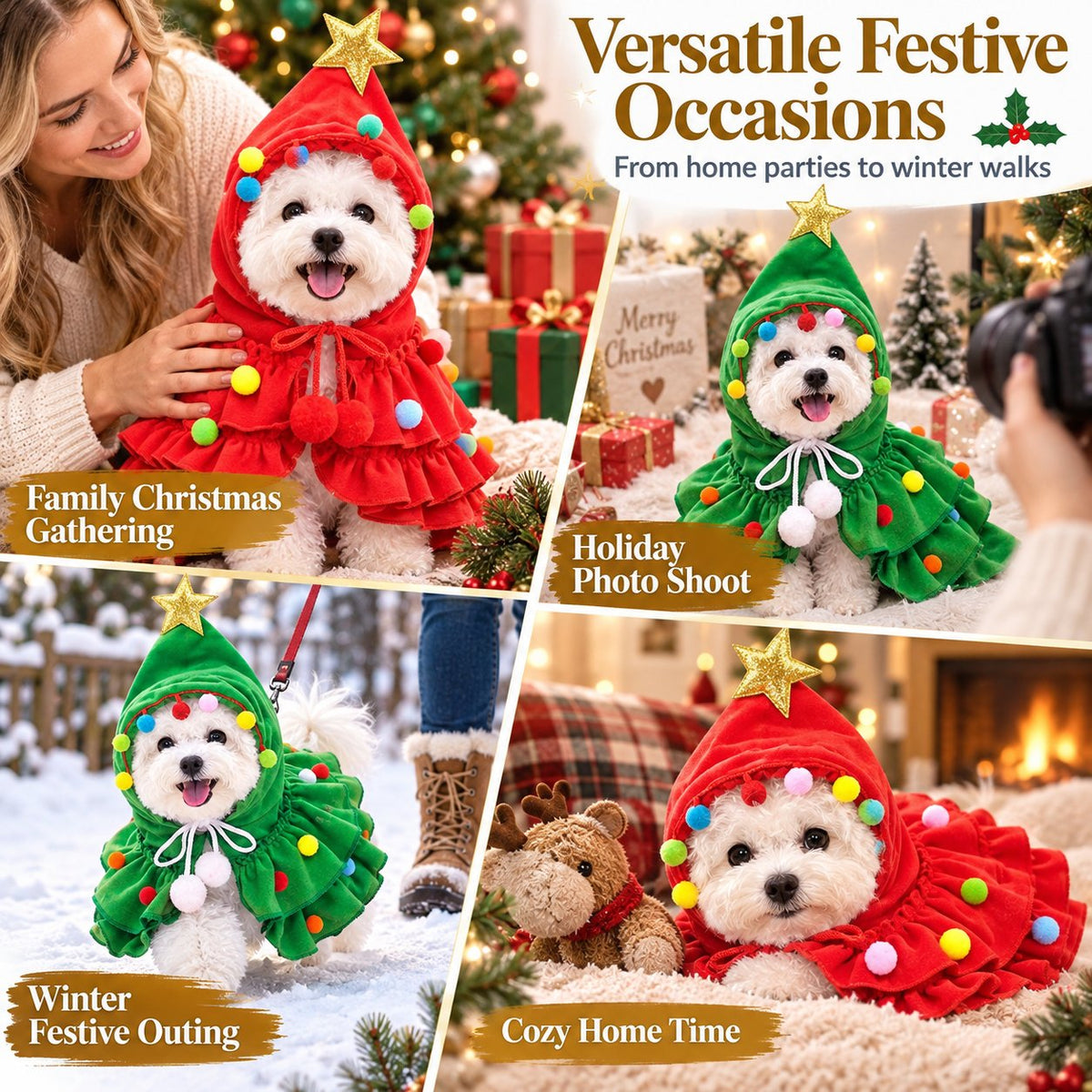 Christmas pet costume holiday photo