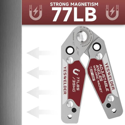 Adjustable Angle Welding Magnet – 20°–200° Magnetic Welding Holder with Locking Hex System