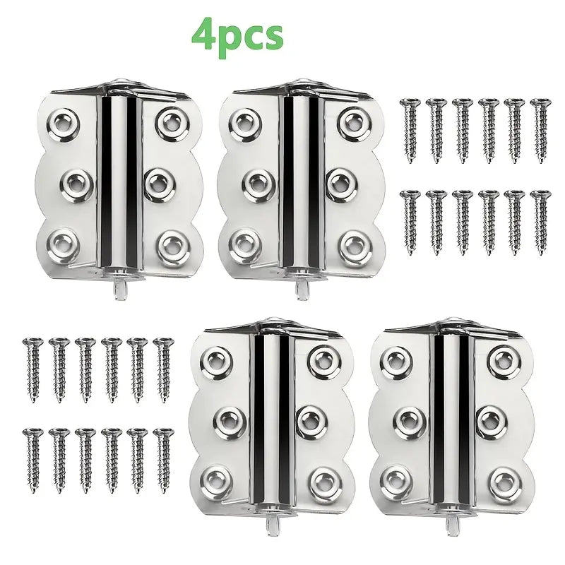 4 Pcs Spring Loaded Hinges Stainless Steel Self Closing Screen Door Hinges