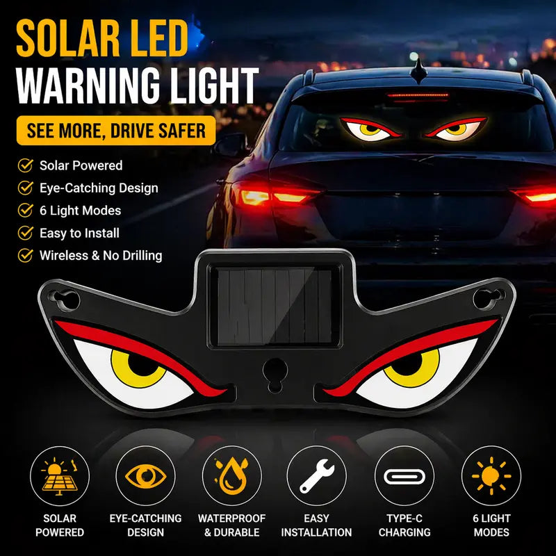 🚗👁️2 - PACK Dynamic LED Car Rear Window Display – Vampire Devil Eye Emoji Panel