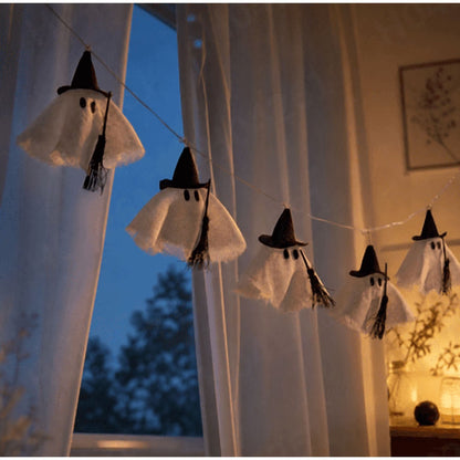 Lit Witch Ghost String Lights