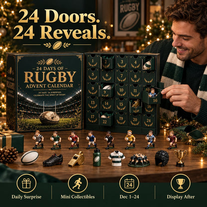 🏈🎁Rugby Advent Calendar 2026 – 24 Rugby-Themed Collectible Surprises Christmas Countdown Gift(📦Buy 2 Free Shipping)