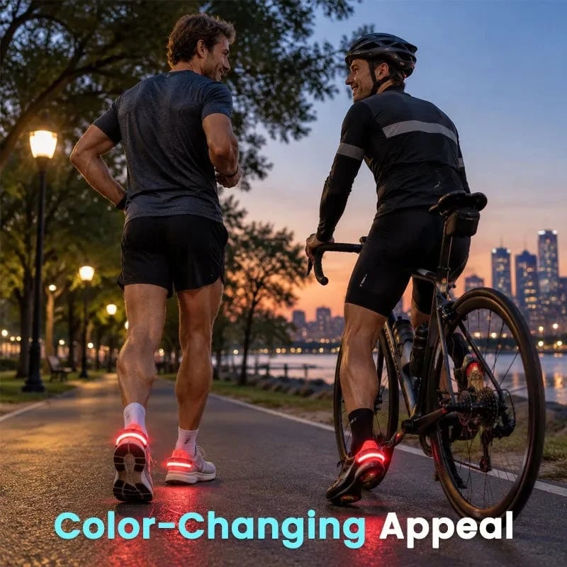 👟 LED Heel Lights for Shoes | Clip-On Running & Walking Visibility Lights, 5 Colors