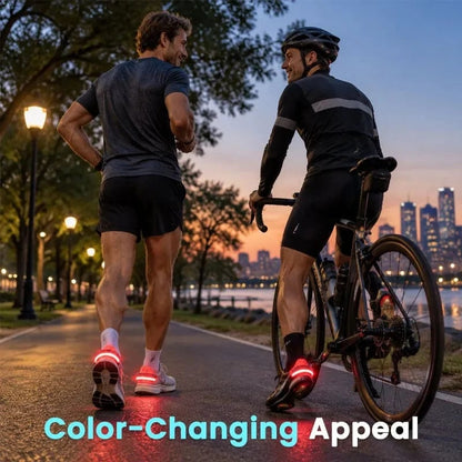 👟 LED Heel Lights for Shoes | Clip-On Running & Walking Visibility Lights, 5 Colors