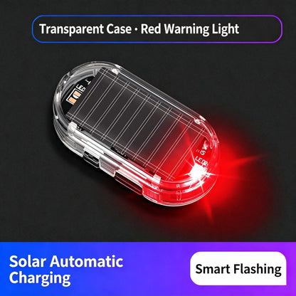 Solar Car Security Warning Light – Simulated LED Anti-Theft Indicator