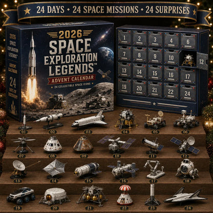 2026 Space Exploration Legends Advent Calendar – 24 Days of Space Missions, 24 Collectible Surprises - 2D flat solid acrylic model