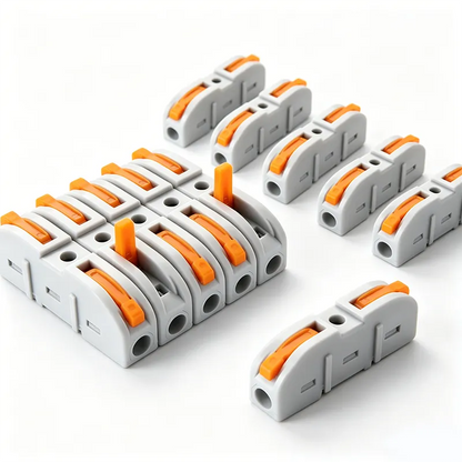 Universal Quick Lever Electrical Wire Connectors (24-12 AWG) Assortment (50/100Pcs) + Wire Stripper