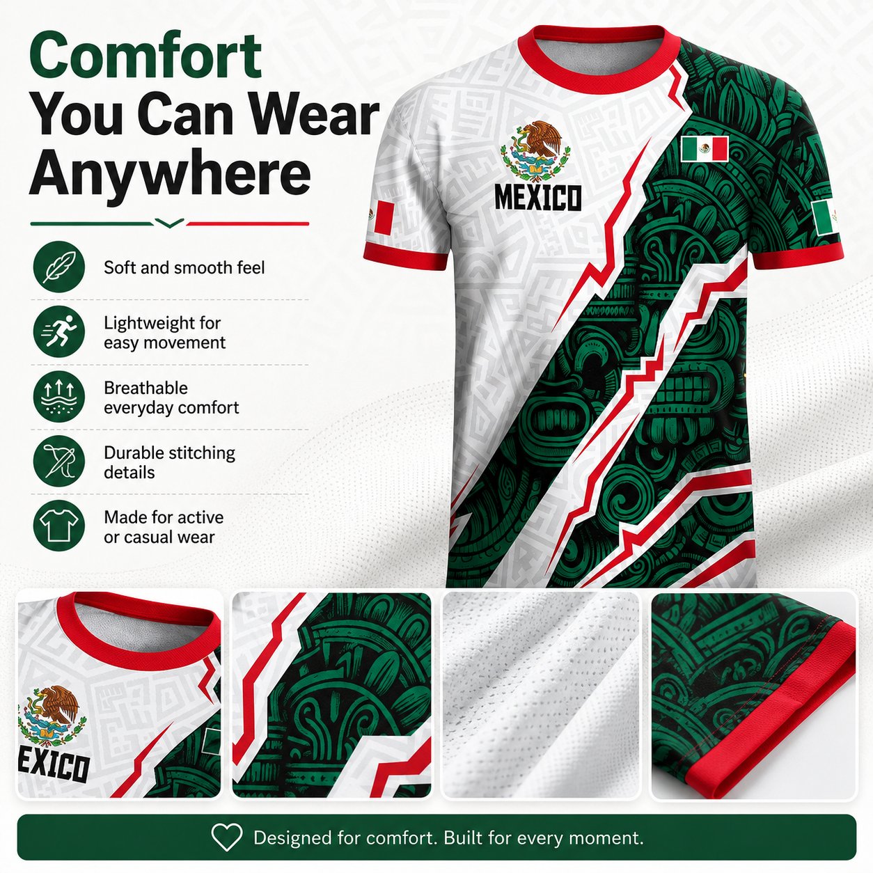 🇲🇽⚽Mexico 2026 Soccer Jersey: Unleash Your Aztec Spirit! 🇲🇽 Unique Heritage Eagle Design – The Ultimate Pride for Every Mexican Fan