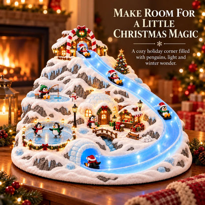 🐧 A Snowy Slide Into Christmas | Lighted Penguin Holiday Village