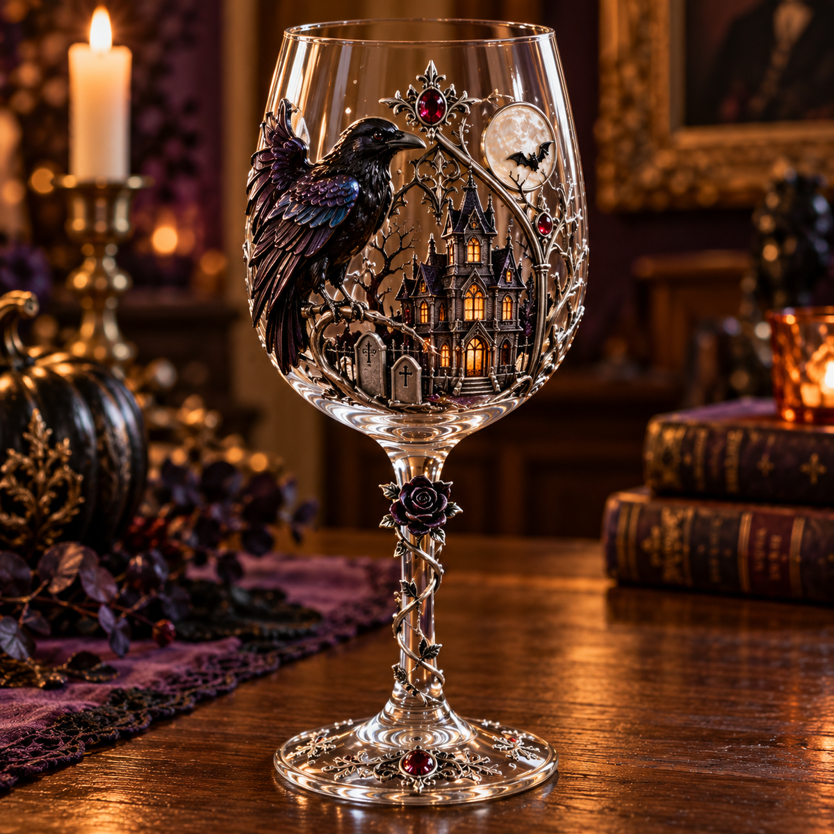 🎃 Halloween Decorative Wine Glass Collection | 5 Spooky Designs