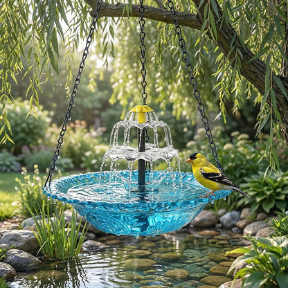 🔥🔥New Year 49% Off--Solar Cascade Hanging Bird Bath Fountain