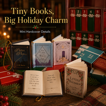 📚 25 Days of Mini Book Magic Christmas Advent Calendar – Tree Ornaments 🎄