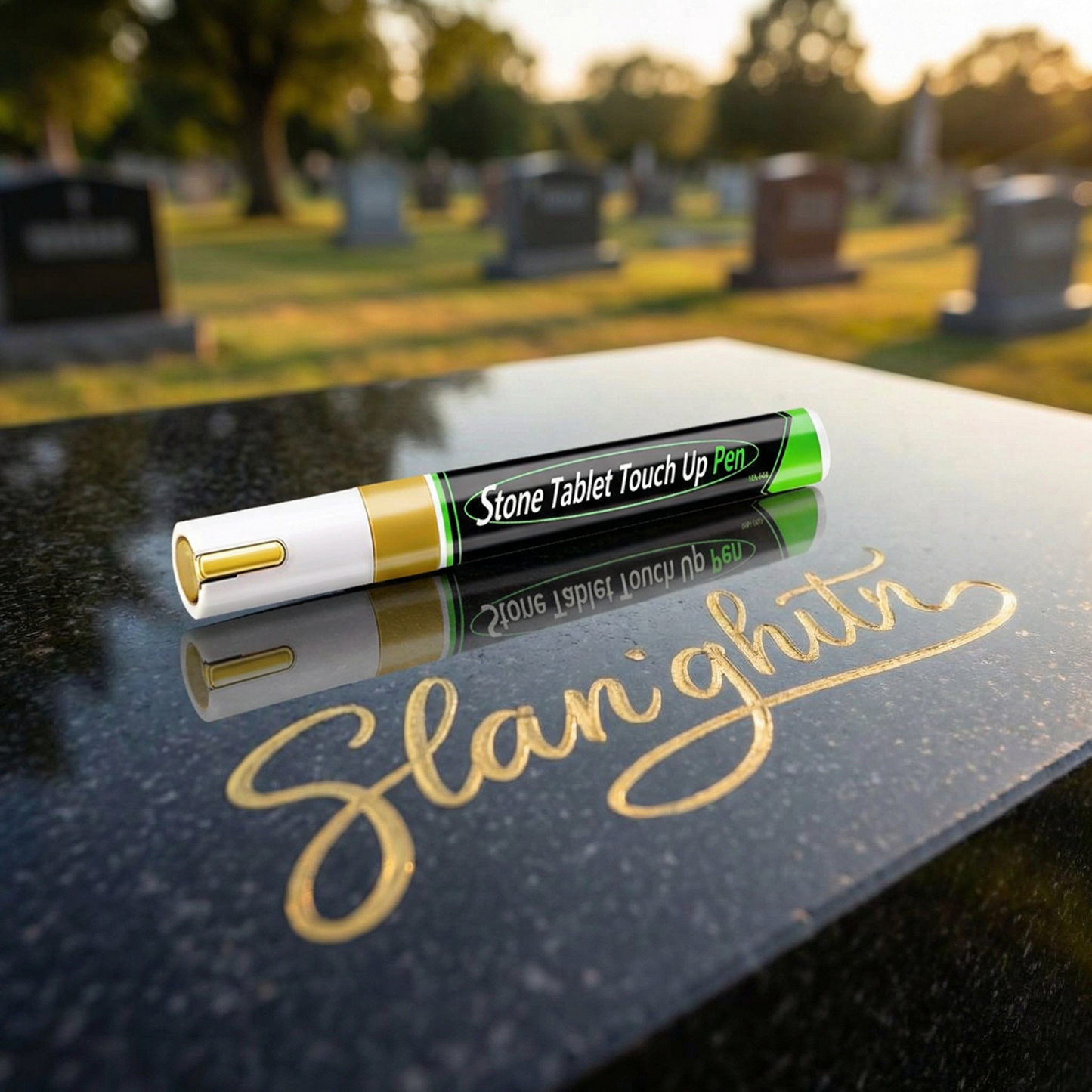 ⏳Limited Time 49% Discount | Golden Tombstone Touch-Up Pen Recover Faded Memorial Engravings