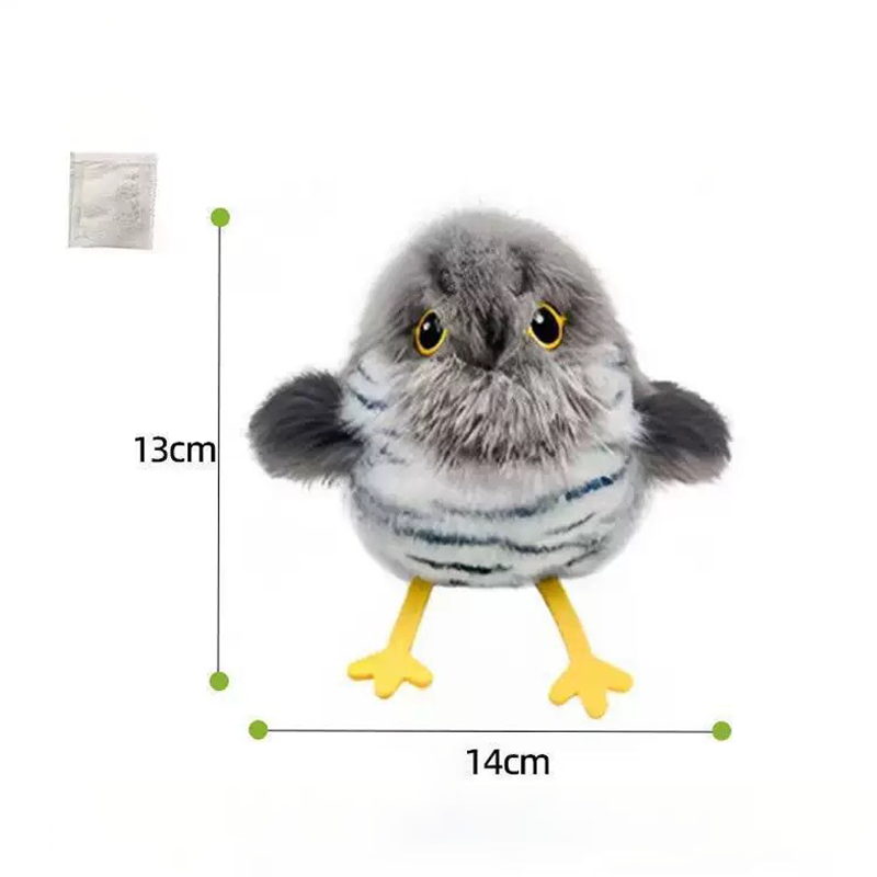 😻Lifelike Plush Electric Fluttering Pet Bird Toy |🐦the most realistic, irresistible cat toy